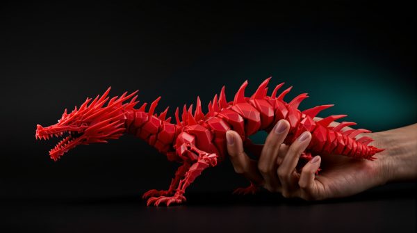 Dragon articulé vue latérale