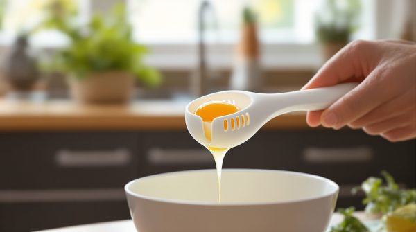 Séparateur d'œufs en utilisation